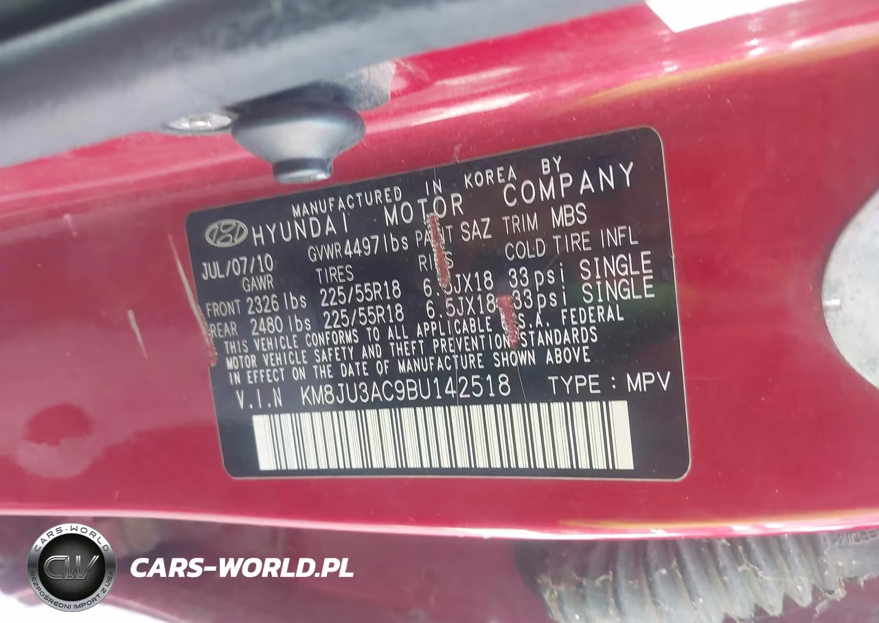 2011 Hyundai Tucson Limited VIN:KM8JU3AC9BU142518 - 7
