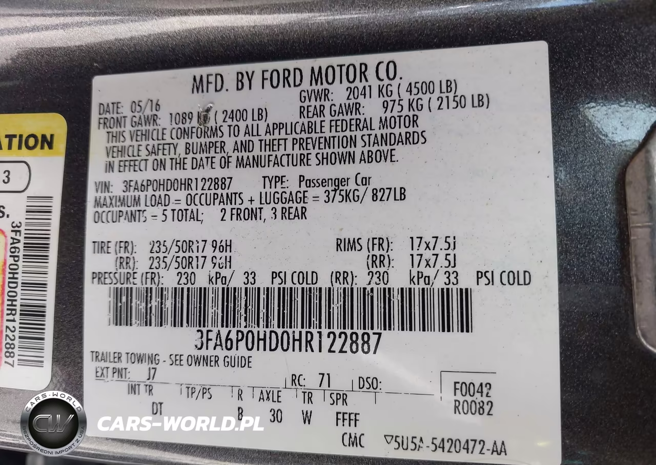 2017 Ford Fusion Se VIN:3FA6P0HD0HR122887 - 9