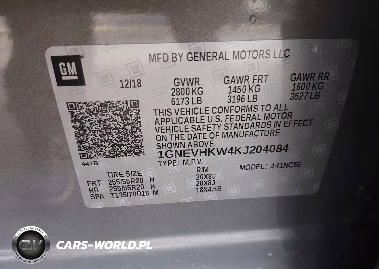 2019 Chevrolet Traverse 3Lt VIN:1GNEVHKW4KJ204084 - 9