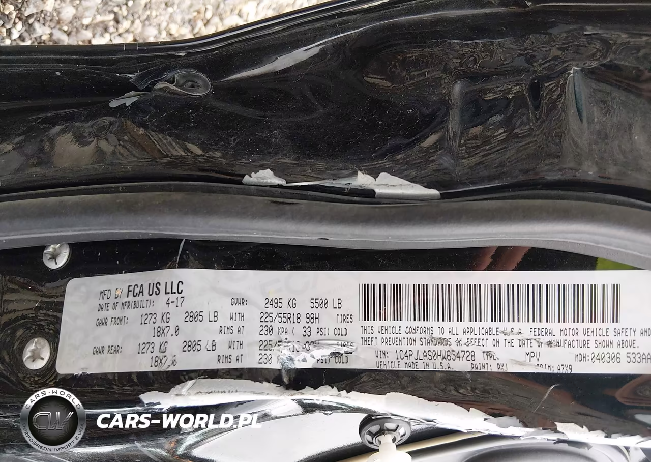 2017 Jeep Cherokee Altitude VIN:1C4PJLAS0HW654728 - 9