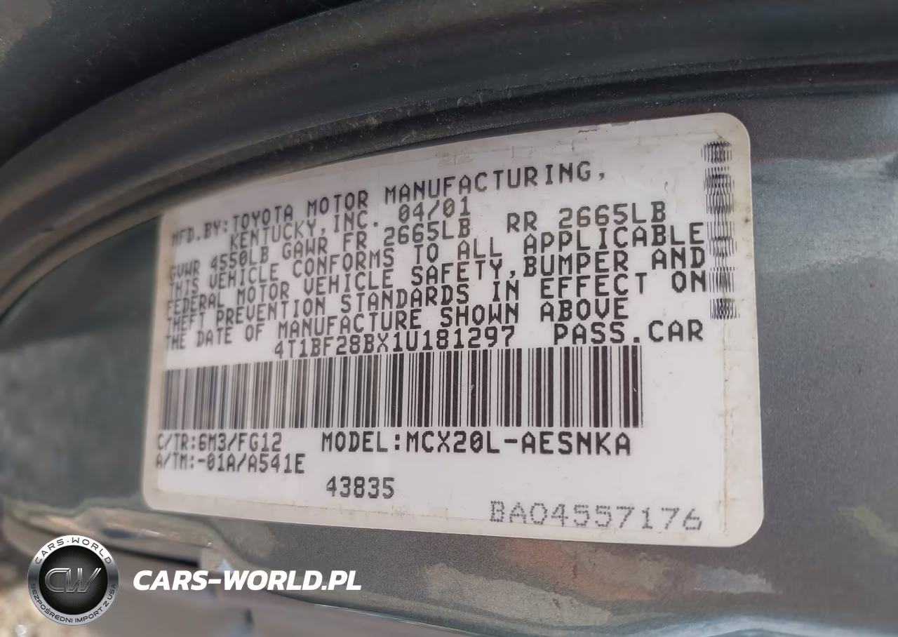 2001 Toyota Avalon Xl VIN:4T1BF28BX1U181297 - 9