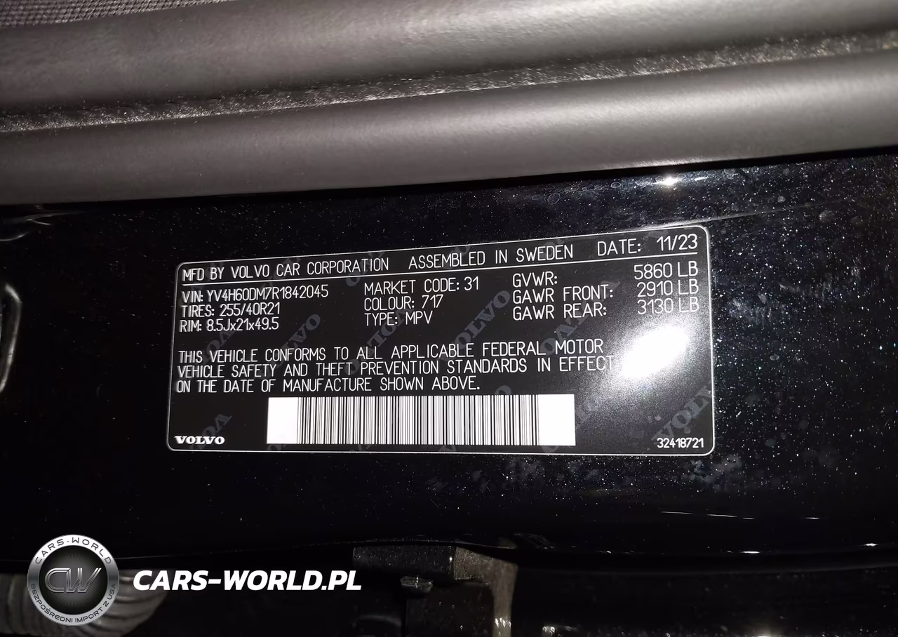 2024 Volvo Xc60 Recharge Plug-In Hybrid T8 Ultimate Dark Theme VIN:YV4H60DM7R1842045 - 9