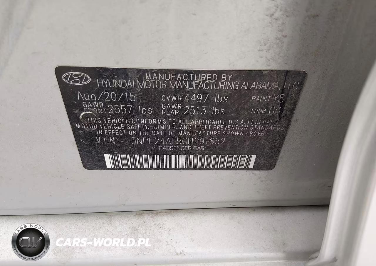 2016 Hyundai Sonata Se VIN:5NPE24AF5GH291652 - 9