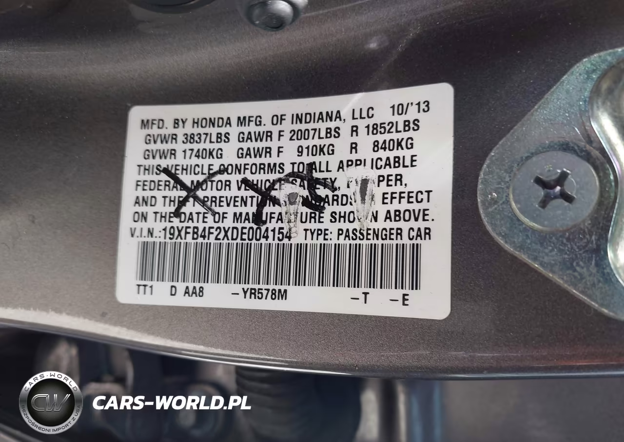 2013 Honda Civic Hybrid VIN:19XFB4F2XDE004154 - 9