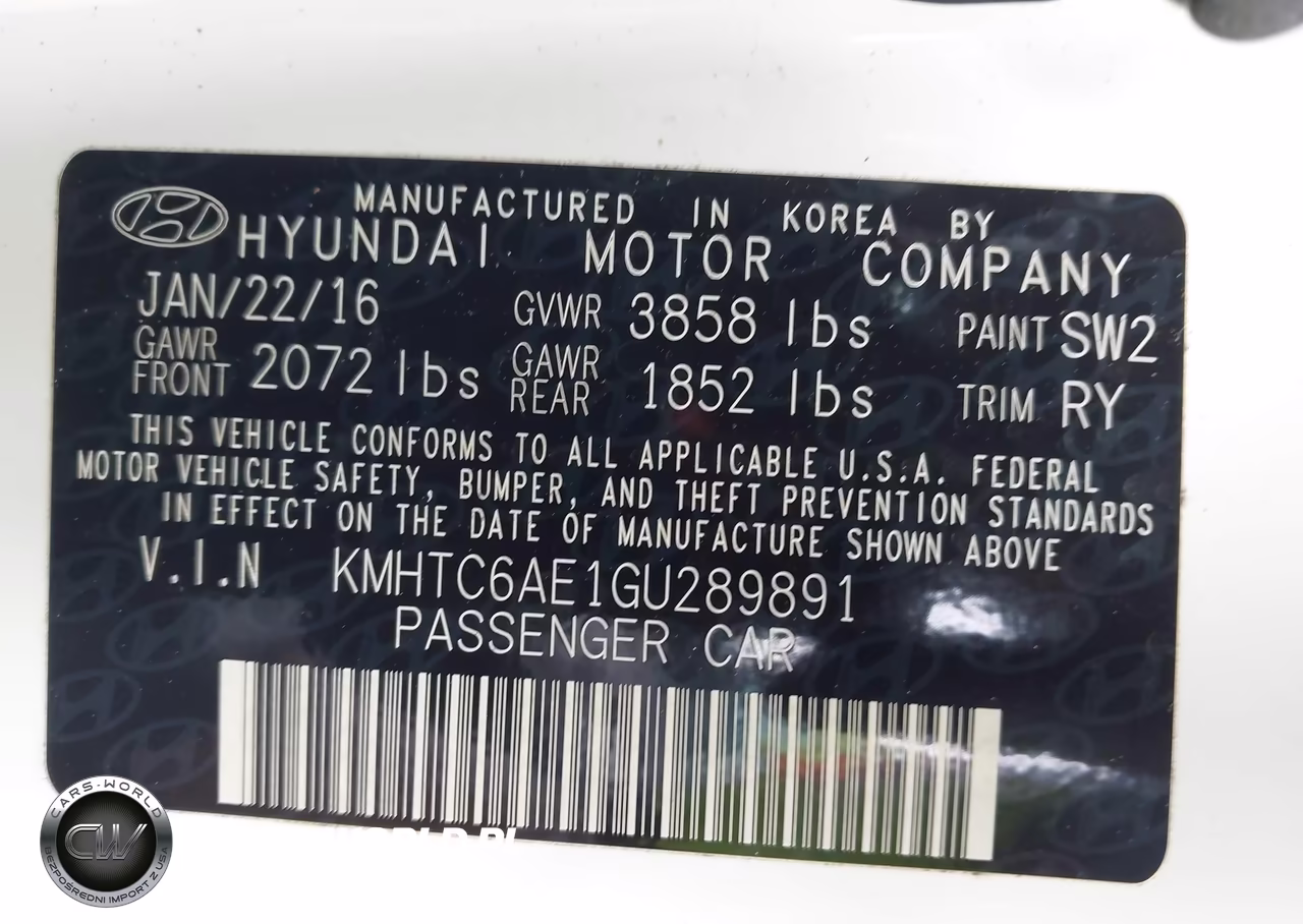 2016 Hyundai Veloster Turbo VIN:KMHTC6AE1GU289891 - 9