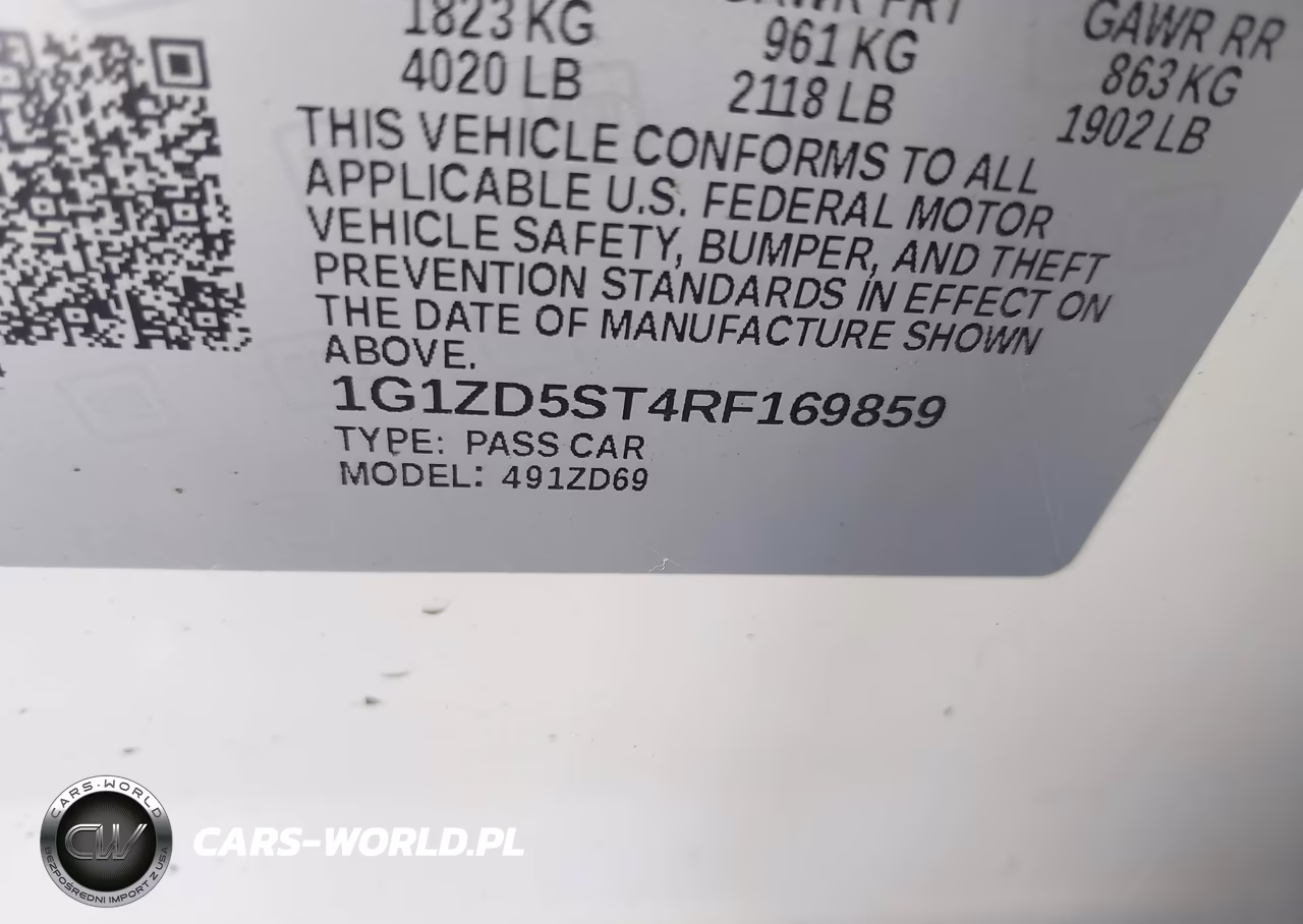 2024 Chevrolet Malibu Fwd 1Lt VIN:1G1ZD5ST4RF169859 - 9