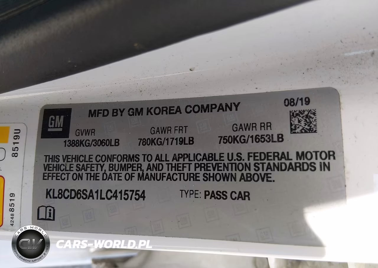 2020 Chevrolet Spark Fwd 1Lt Automatic VIN:KL8CD6SA1LC415754 - 9