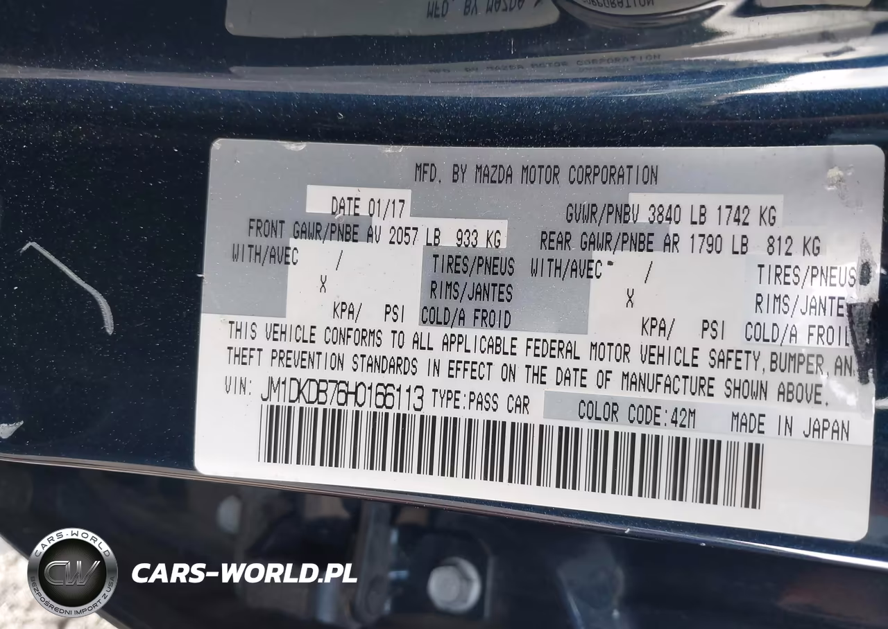 2017 Mazda Cx-3 Sport VIN:JM1DKDB76H0166113 - 9