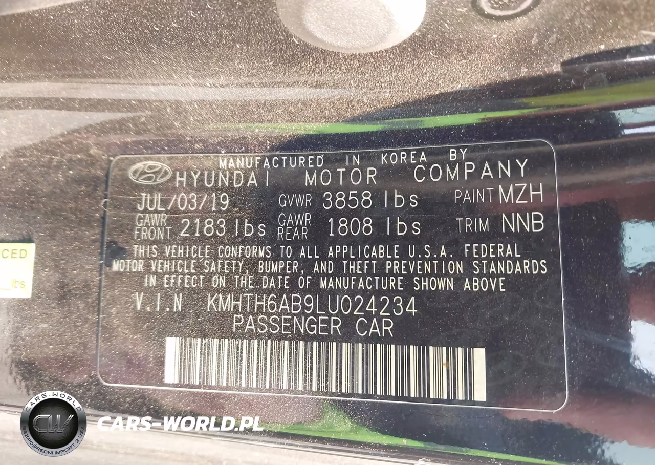 2020 Hyundai Veloster Turbo VIN:KMHTH6AB9LU024234 - 9