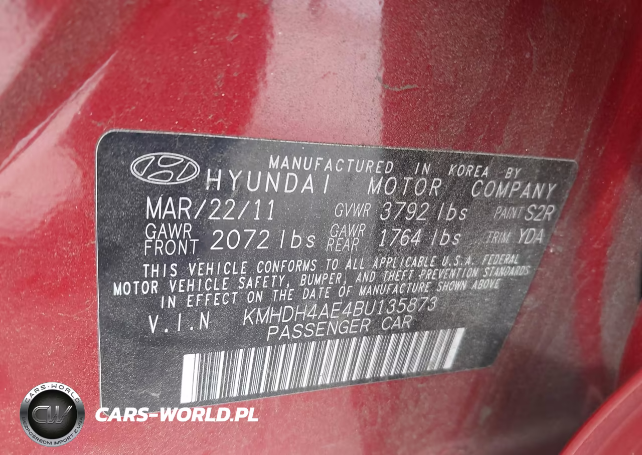 2011 Hyundai Elantra Gls (Ulsan Plant) VIN:KMHDH4AE4BU135873 - 9