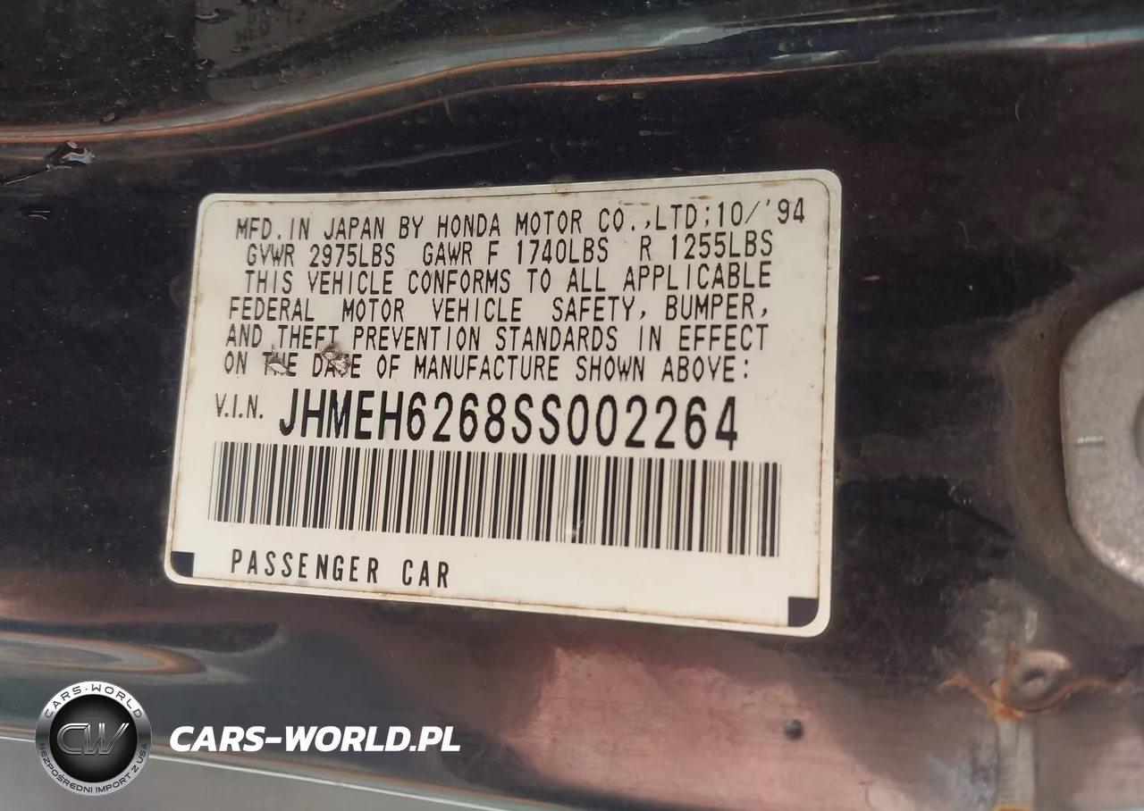 1995 Honda Civic Del Sol Si VIN:JHMEH6268SS002264 - 9