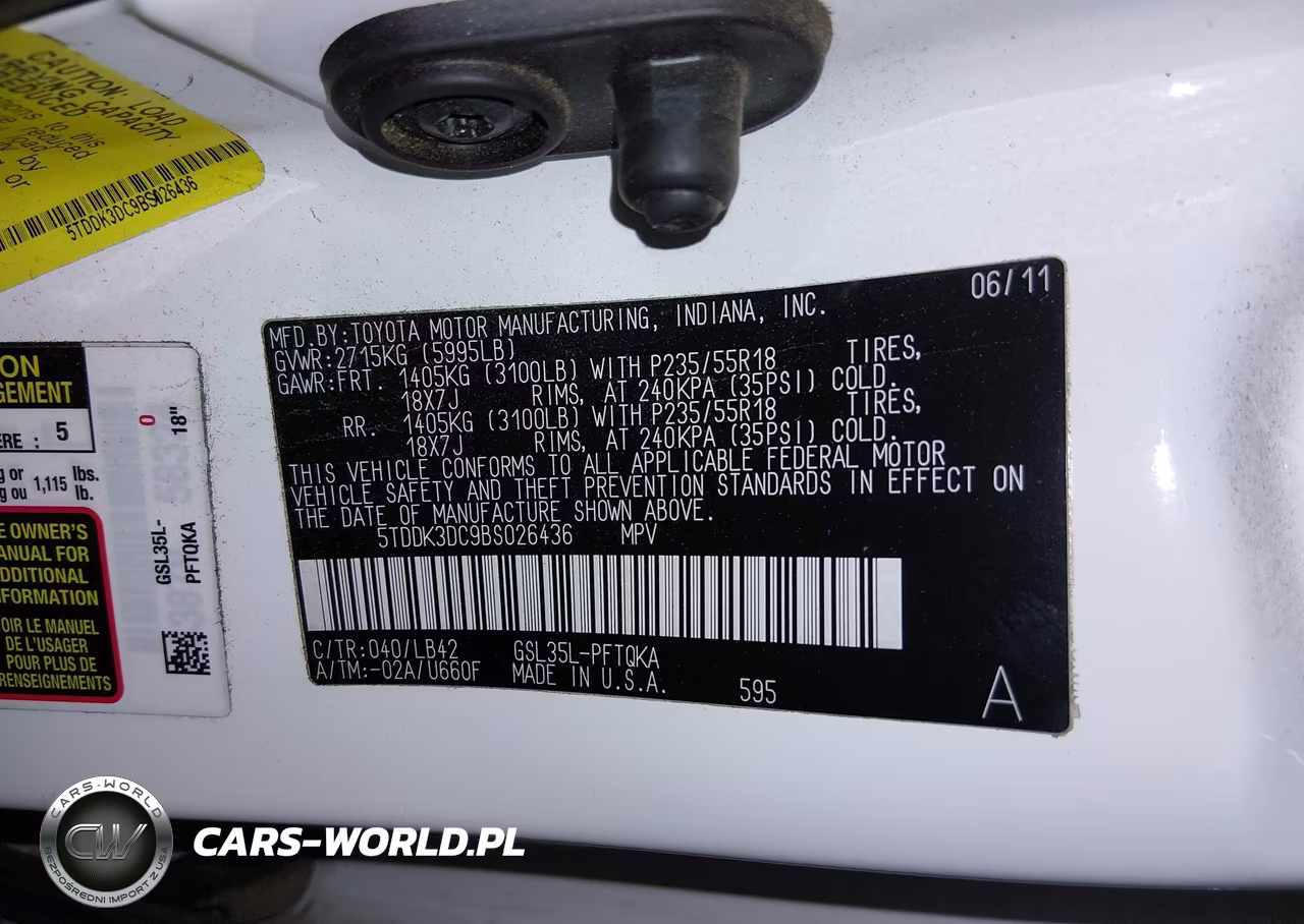 2011 Toyota Sienna Xle VIN:5TDDK3DC9BS026436 - 9