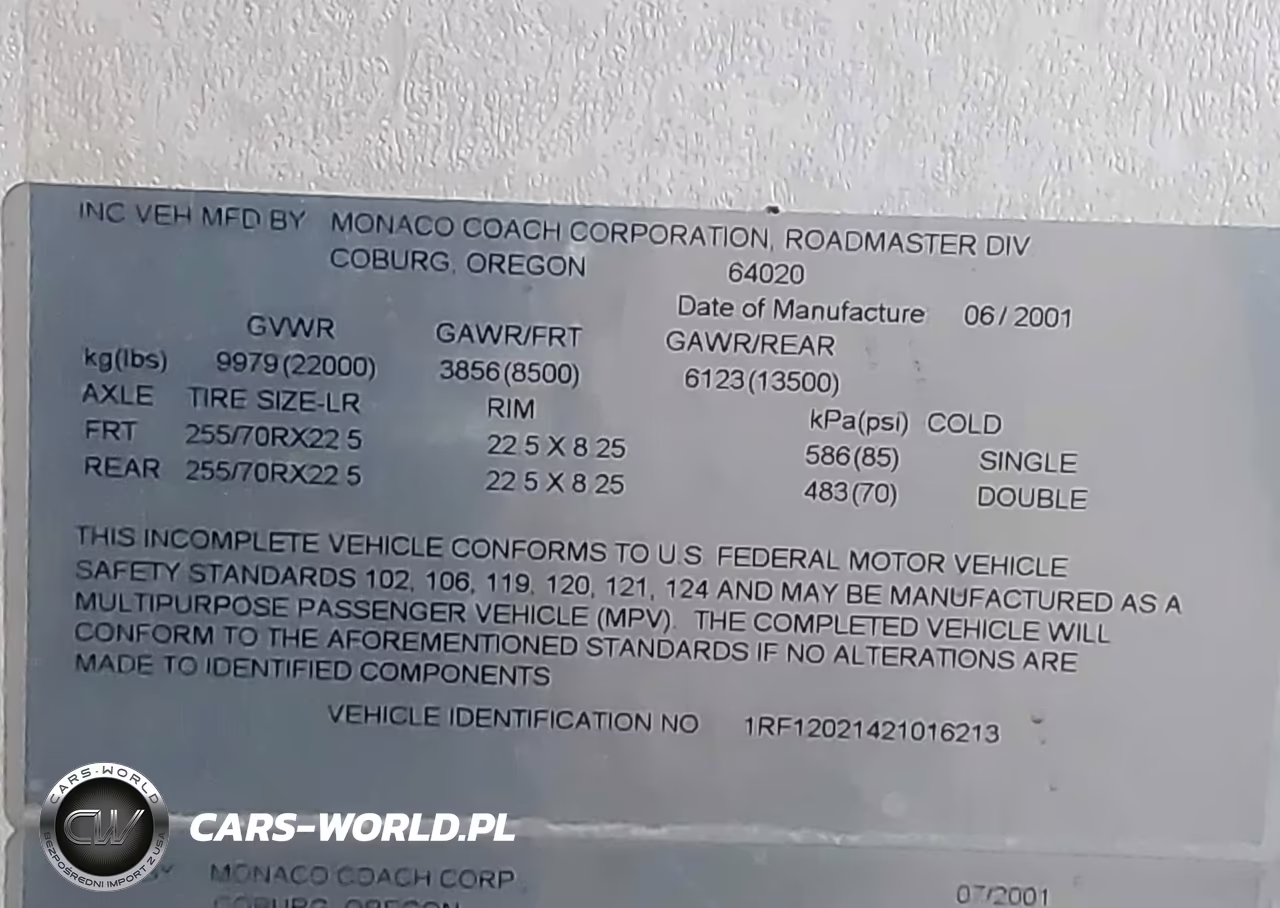 2002 Roadmaster Rail Executive Signature VIN:1RF12021421016213 - 9