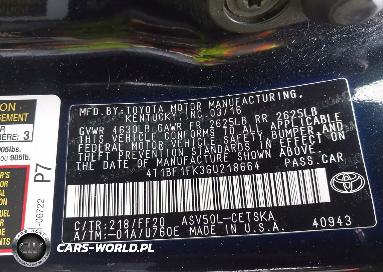 2016 Toyota Camry Se VIN:4T1BF1FK3GU218664 - 9
