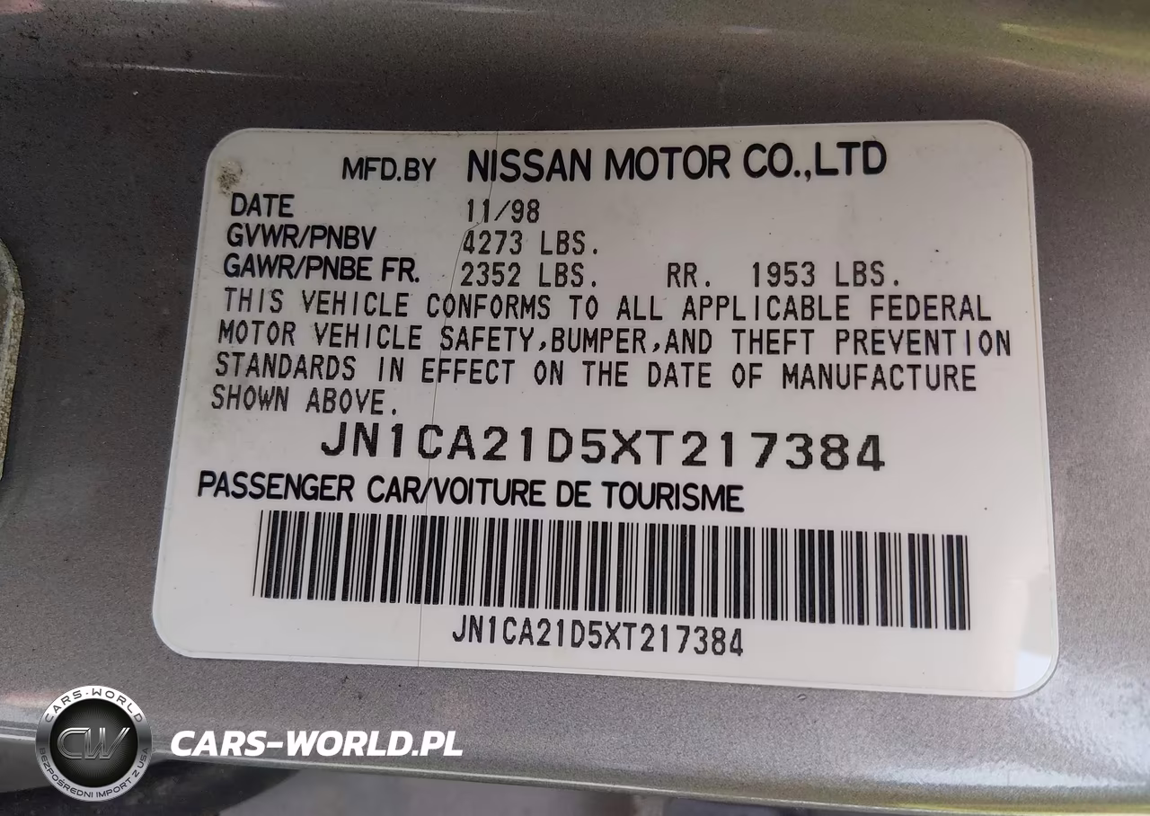 1999 Nissan Maxima Gle-Gxe-Se-Se-L VIN:JN1CA21D5XT217384 - 9