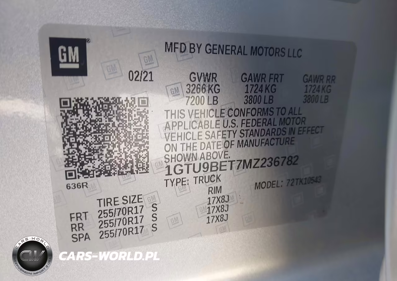 2021 GMC Sierra 1500 4Wd Short Box Sle VIN:1GTU9BET7MZ236782 - 9