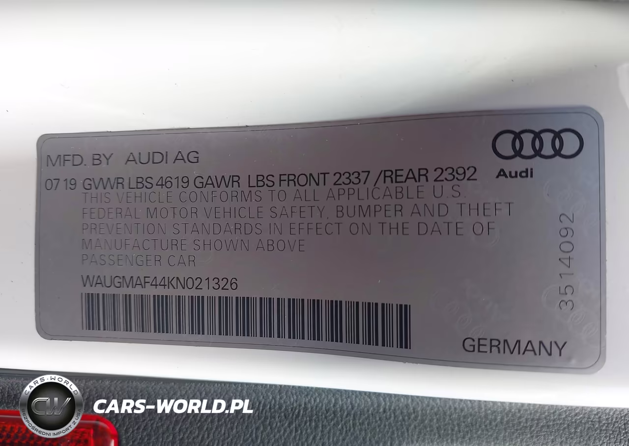 2019 Audi A4 40 Premium-40 Titanium Premium VIN:WAUGMAF44KN021326 - 9