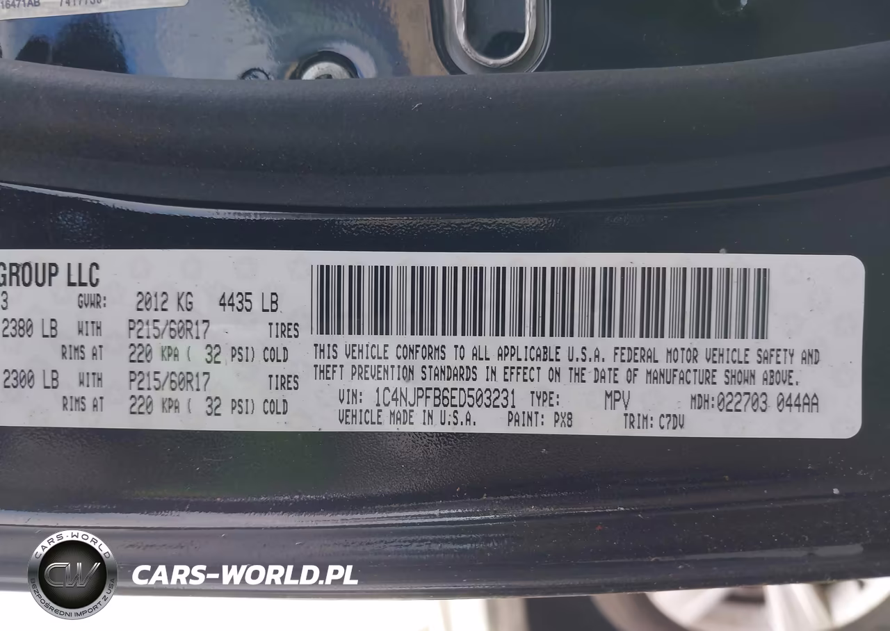 2014 Jeep Patriot Latitude VIN:1C4NJPFB6ED503231 - 9