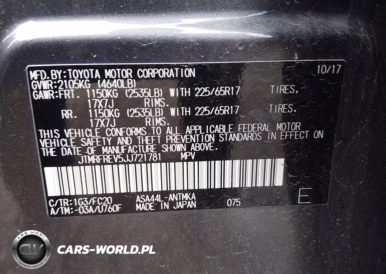 2018 Toyota Rav4 Xle VIN:JTMRFREV5JJ721781 - 9