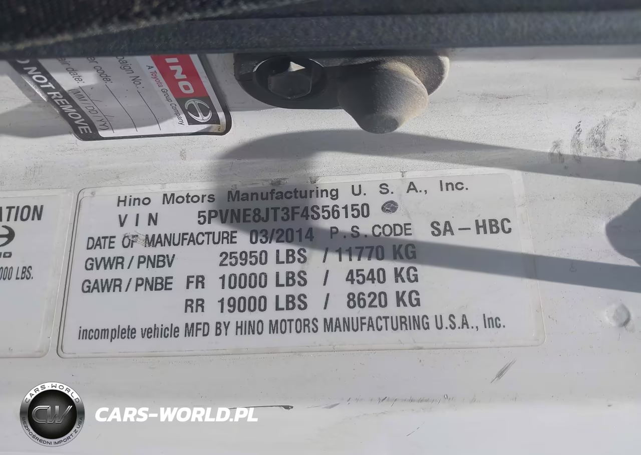 2015 Hino 258-268 VIN:5PVNE8JT3F4S56150 - 8