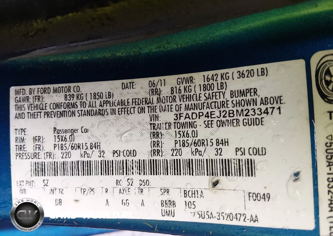 2011 Ford Fiesta Se VIN:3FADP4EJ2BM233471 - 9