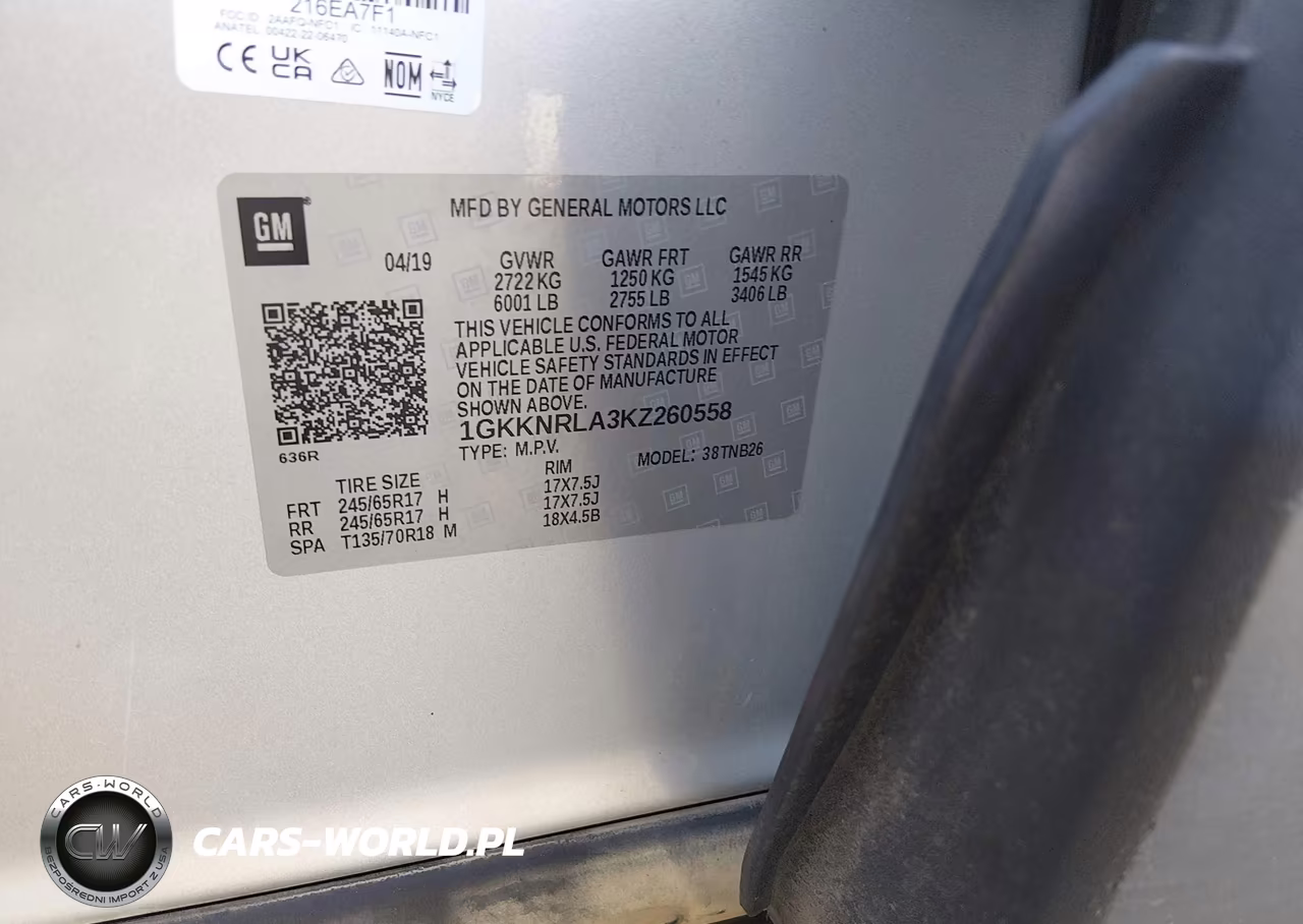 2019 GMC Acadia Sle-1 VIN:1GKKNRLA3KZ260558 - 9