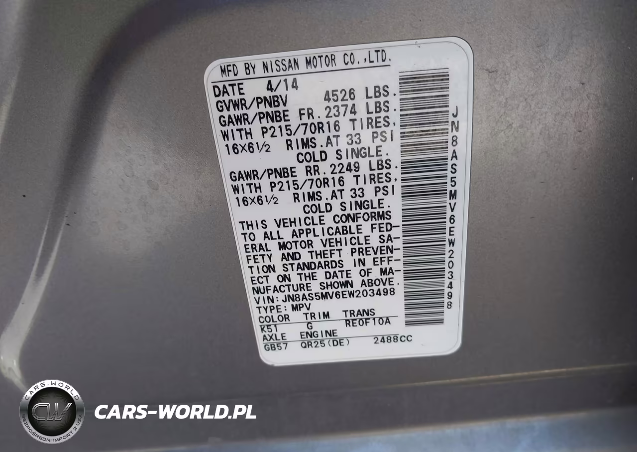 2014 Nissan Rogue Select S VIN:JN8AS5MV6EW203498 - 9