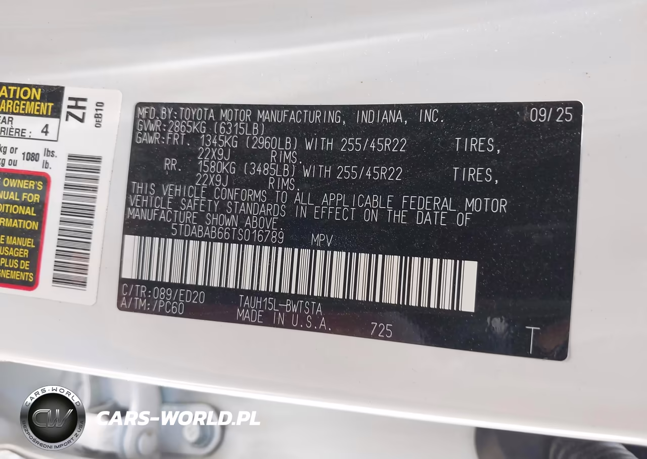 2026 Lexus Tx 500H F Sport Premium VIN:5TDABAB66TS016789 - 9