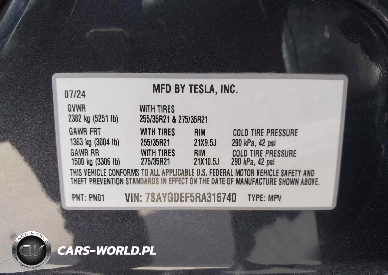 2024 Tesla Model Y Performance Dual Motor All-Wheel Drive VIN:7SAYGDEF5RA316740 - 9