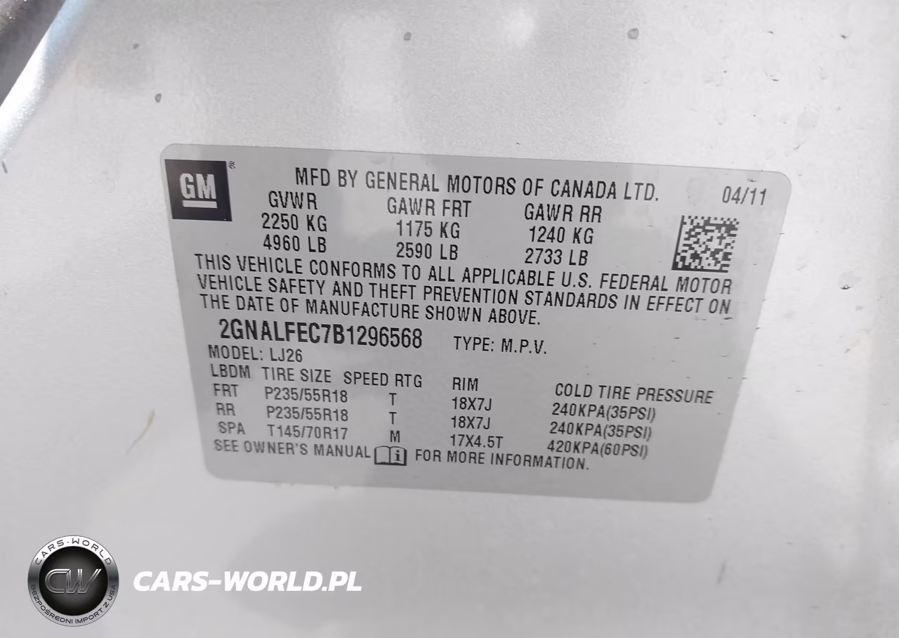2011 Chevrolet Equinox Ltz VIN:2GNALFEC7B1296568 - 9