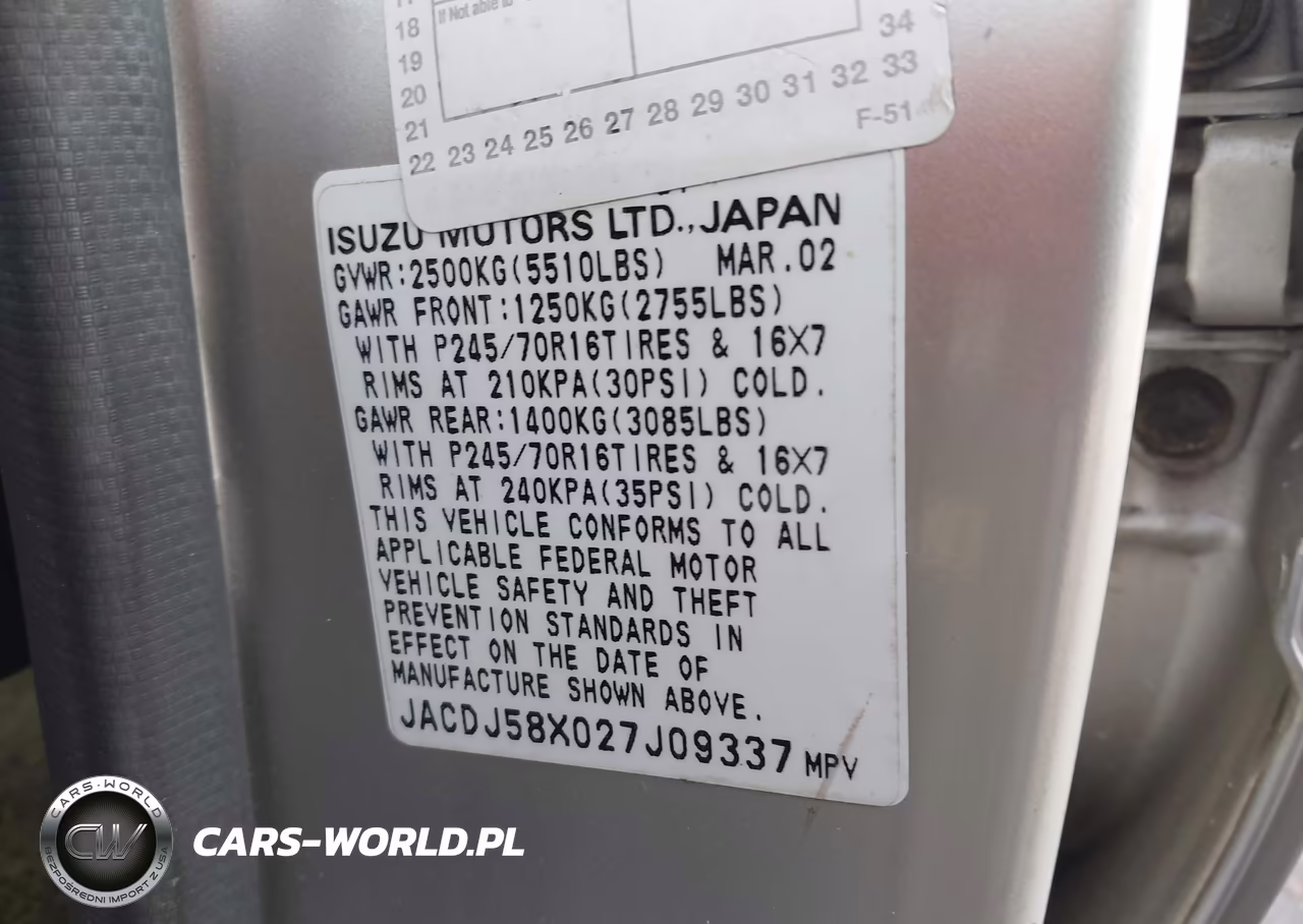 2002 Isuzu Trooper Ls-Ltd-S VIN:JACDJ58X027J09337 - 9