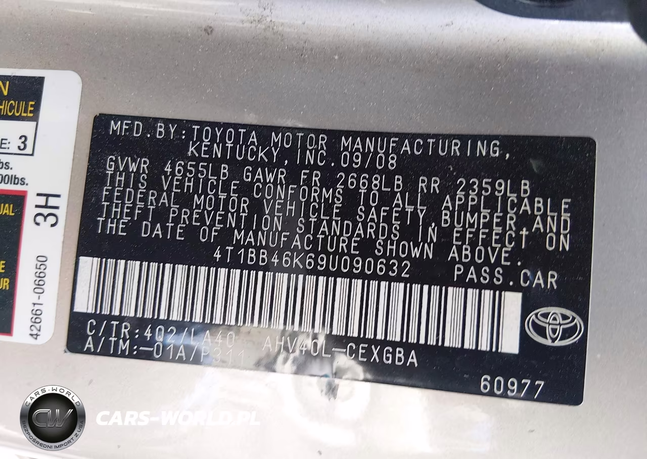 2009 Toyota Camry Hybrid VIN:4T1BB46K69U090632 - 9