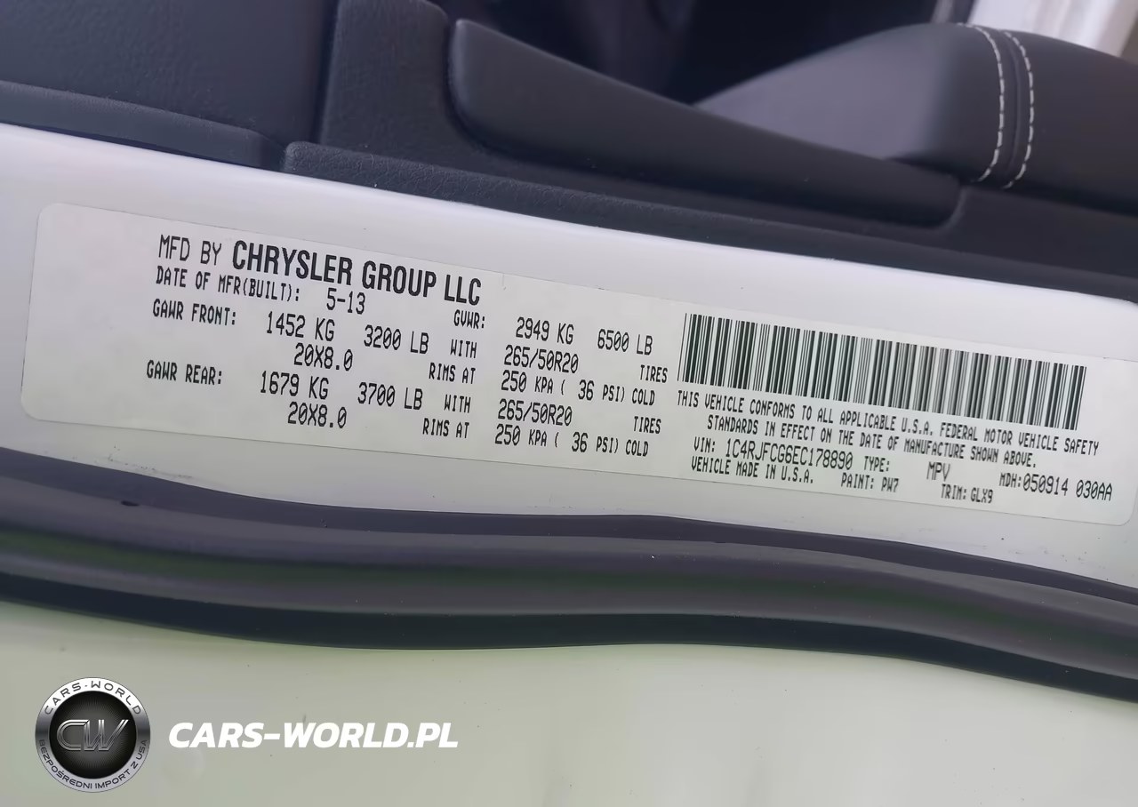 2014 Jeep Grand Cherokee Overland VIN:1C4RJFCG6EC178890 - 9