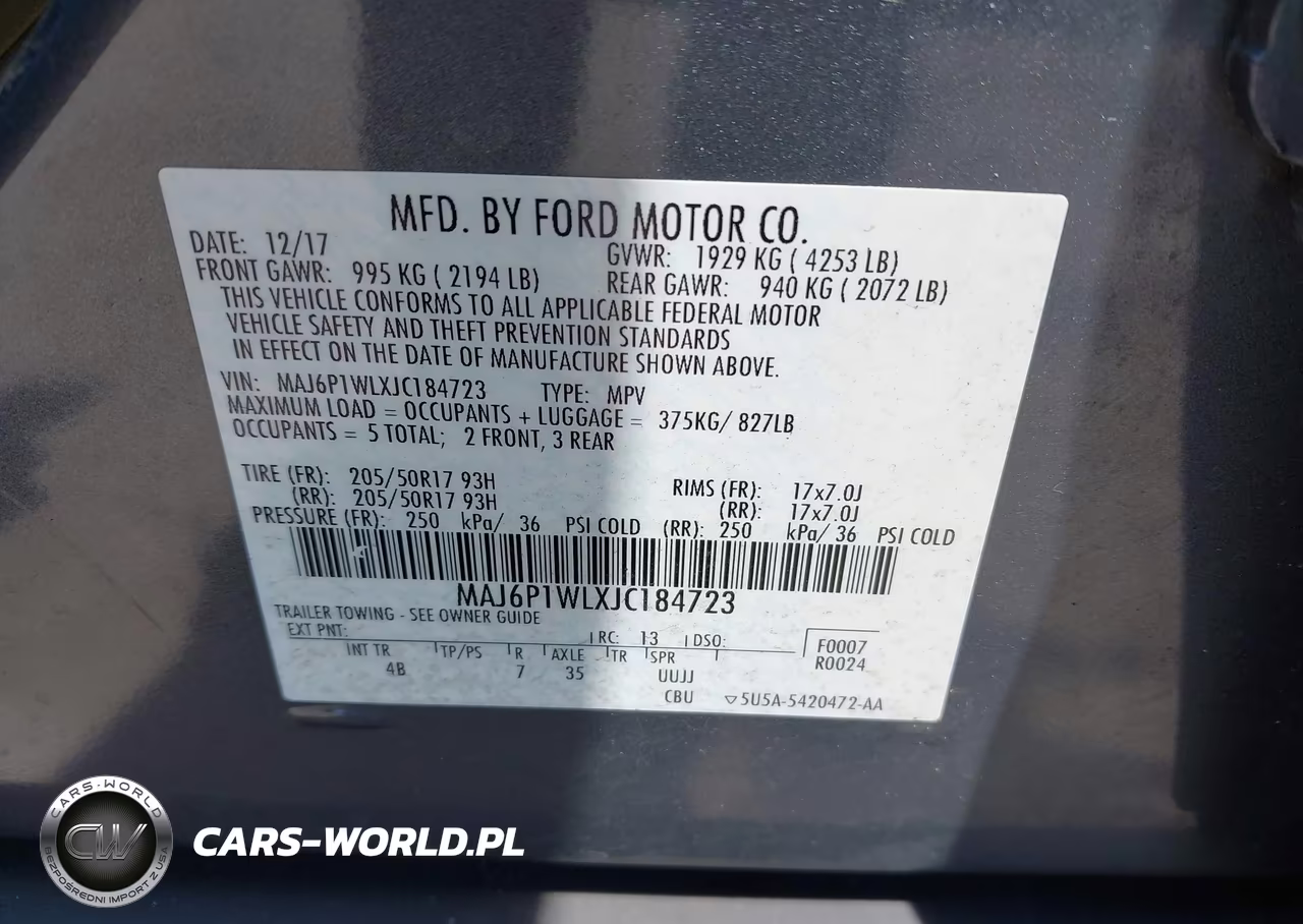 2018 Ford Ecosport Titanium VIN:MAJ6P1WLXJC184723 - 9