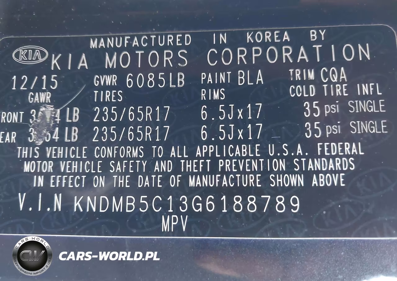 2016 Kia Sedona Lx VIN:KNDMB5C13G6188789 - 9