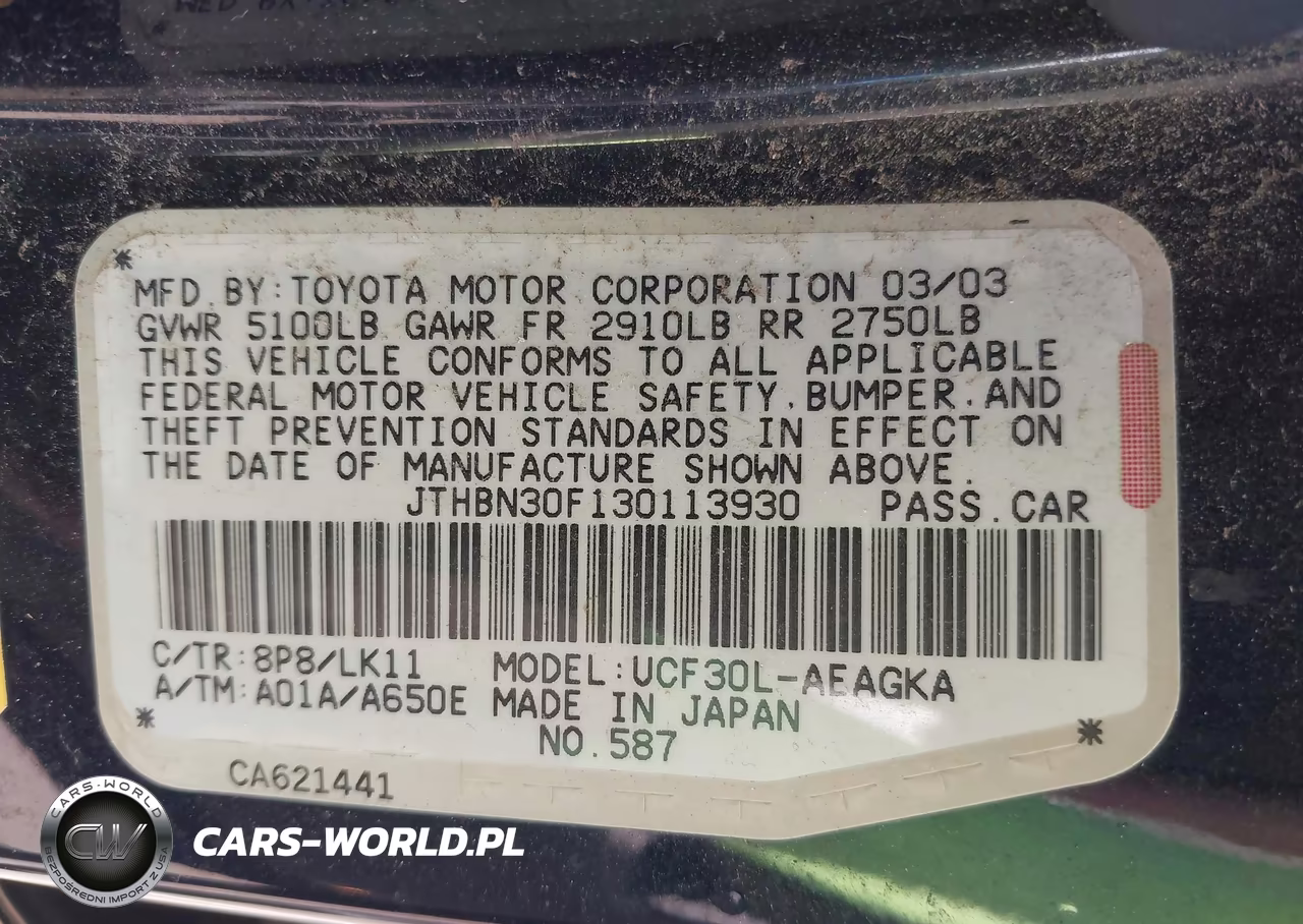 2003 Lexus Ls 430 VIN:JTHBN30F130113930 - 9
