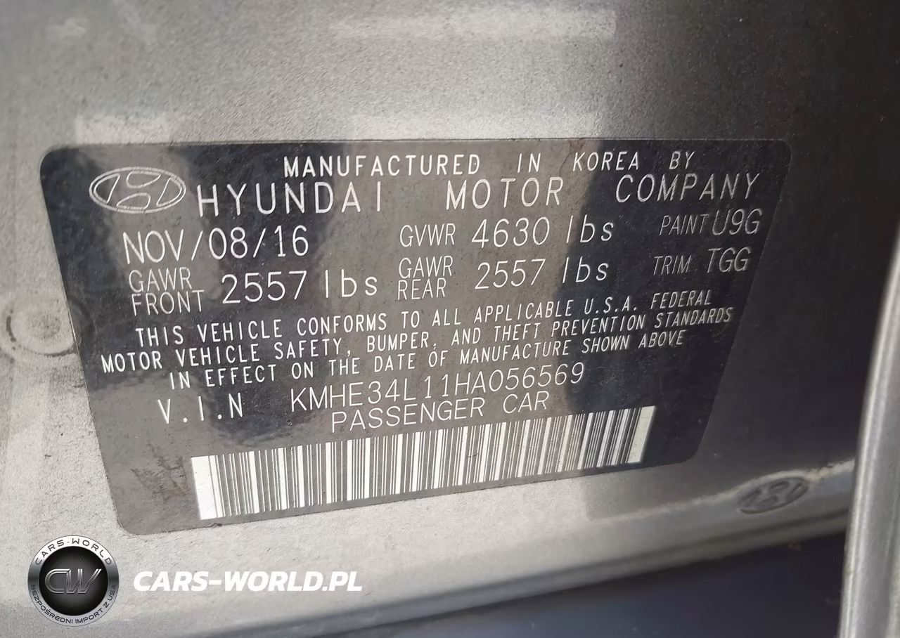 2017 Hyundai Sonata Hybrid Limited VIN:KMHE34L11HA056569 - 9