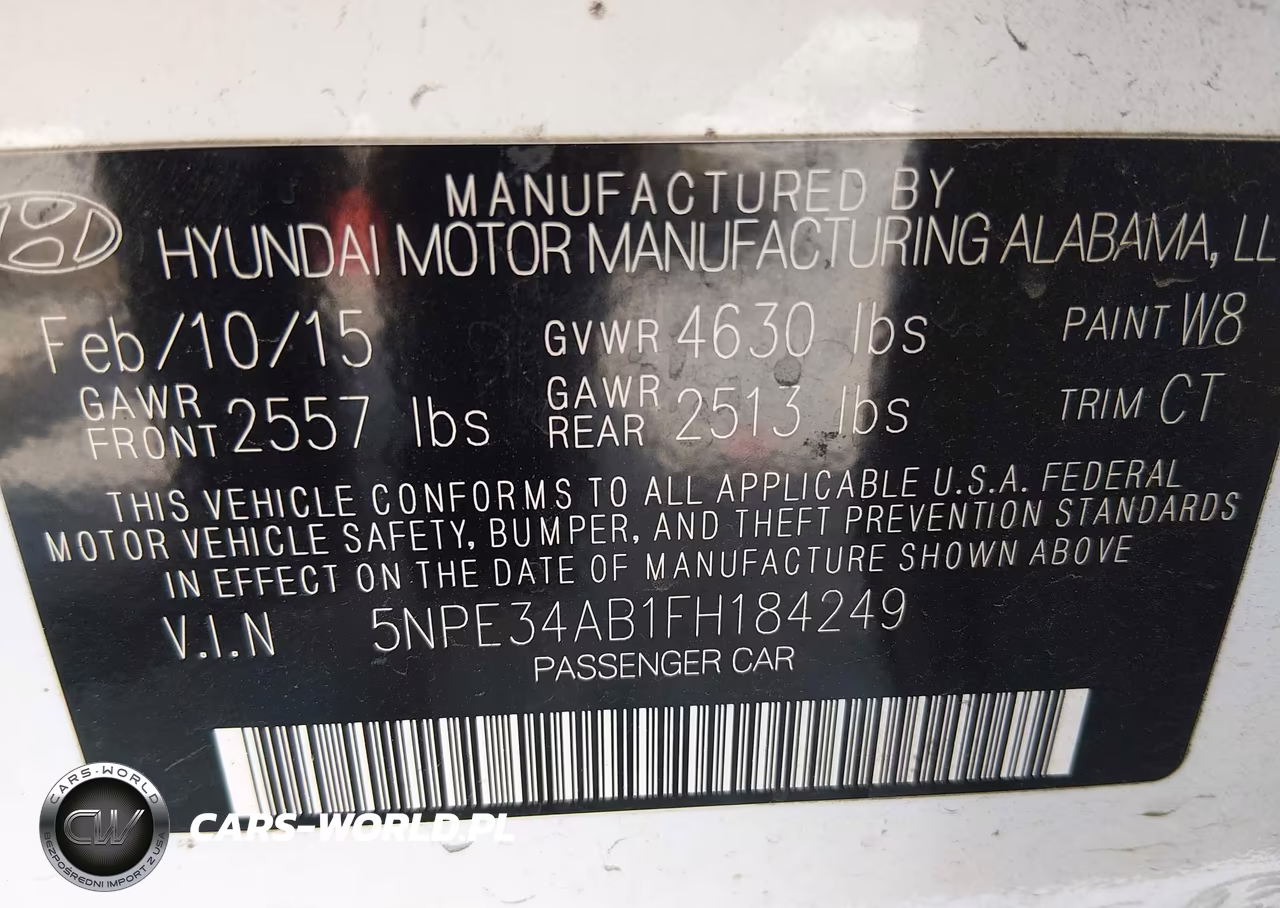 2015 Hyundai Sonata Sport 2.0T VIN:5NPE34AB1FH184249 - 9