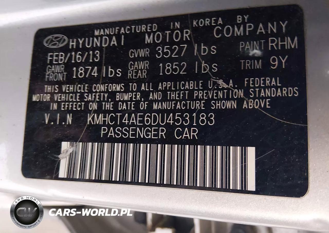 2013 Hyundai Accent Gls VIN:KMHCT4AE6DU453183 - 9