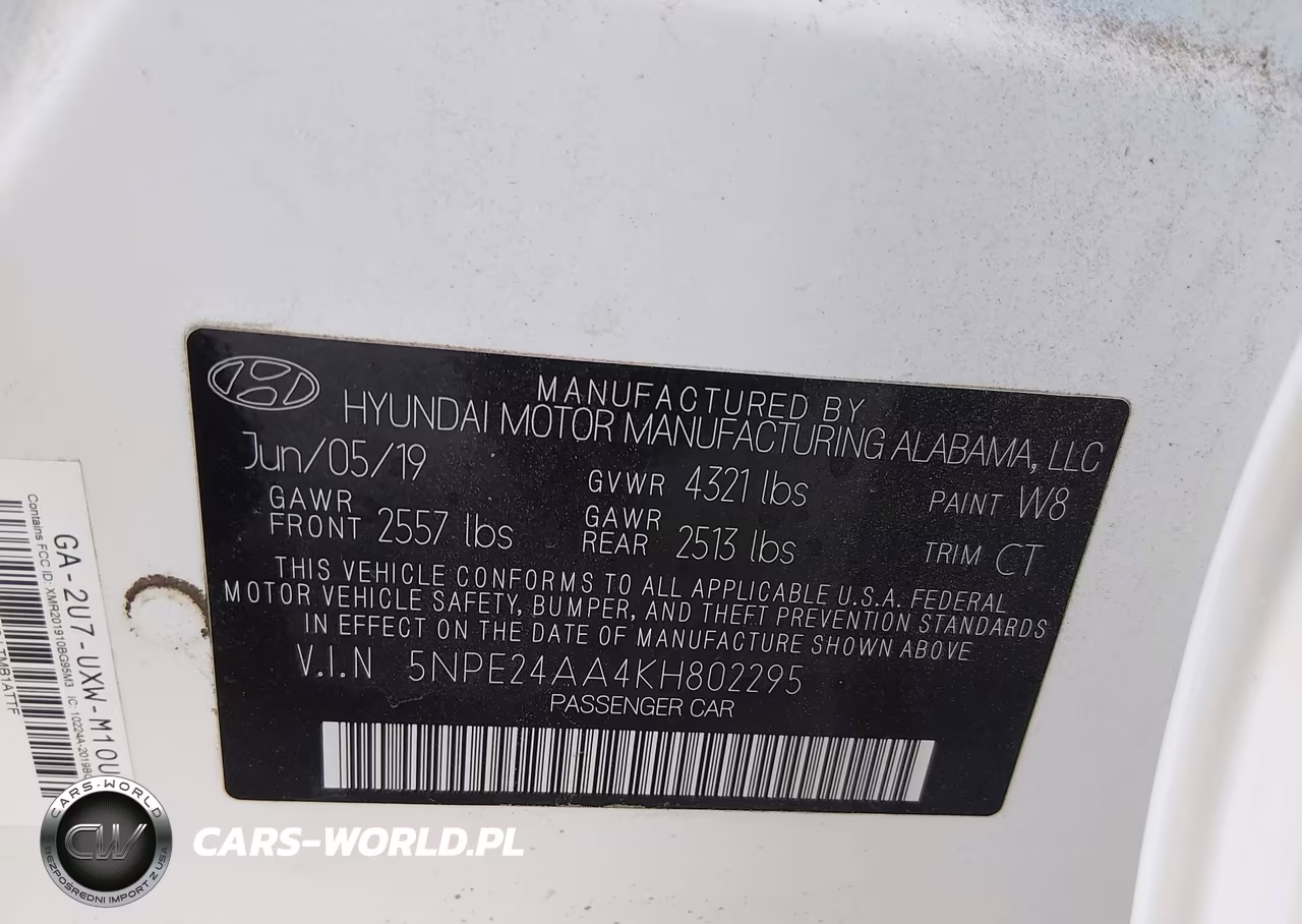 2019 Hyundai Sonata Eco VIN:5NPE24AA4KH802295 - 9