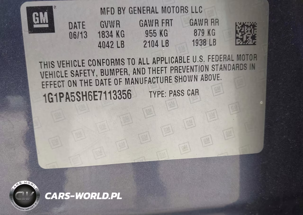 2014 Chevrolet Cruze Ls Auto VIN:1G1PA5SH6E7113356 - 9