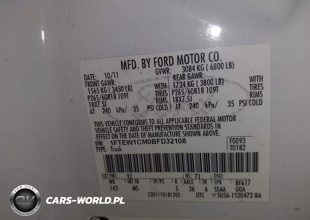 2011 Ford F-150 Xl-Xlt VIN:1FTEW1CM0BFD32108 - 9