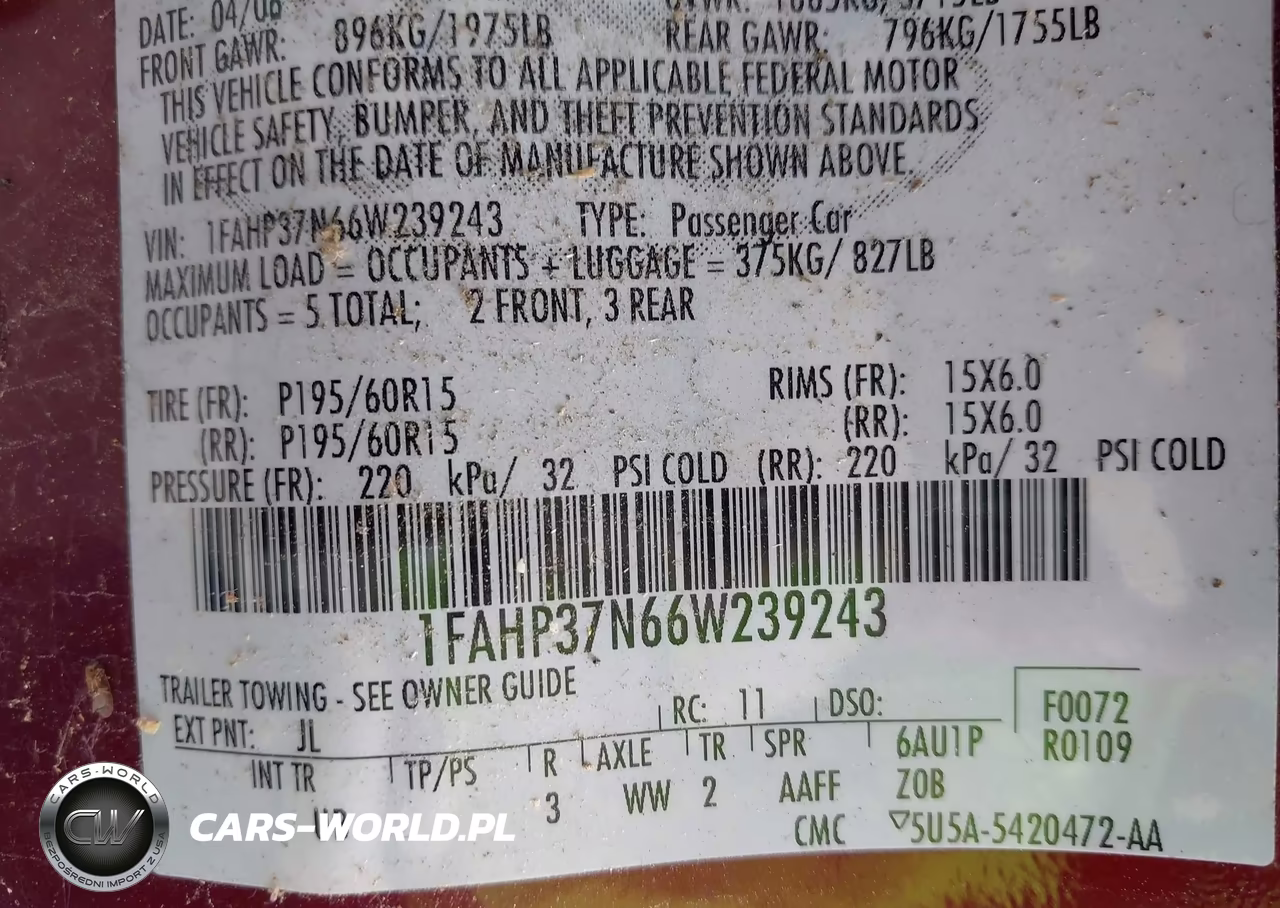 2006 Ford Focus Zx5 VIN:1FAHP37N66W239243 - 9