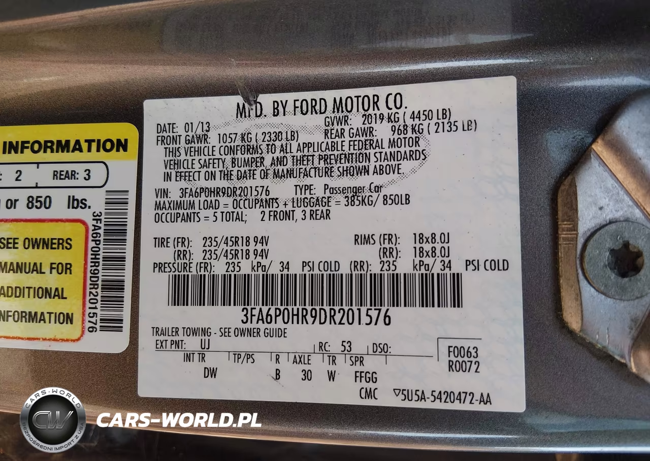 2013 Ford Fusion Se VIN:3FA6P0HR9DR201576 - 9