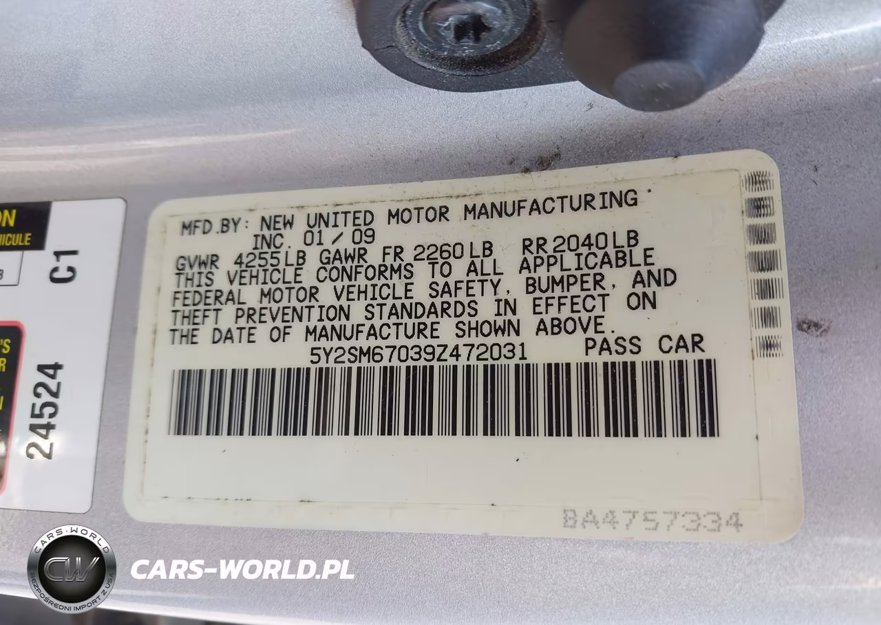 2009 Pontiac Vibe VIN:5Y2SM67039Z472031 - 9