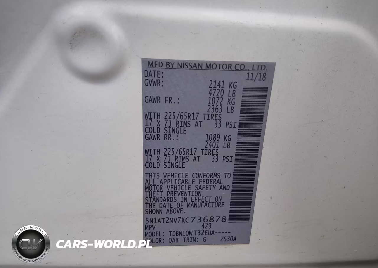 2019 Nissan Rogue Sv VIN:5N1AT2MV7KC736878 - 9