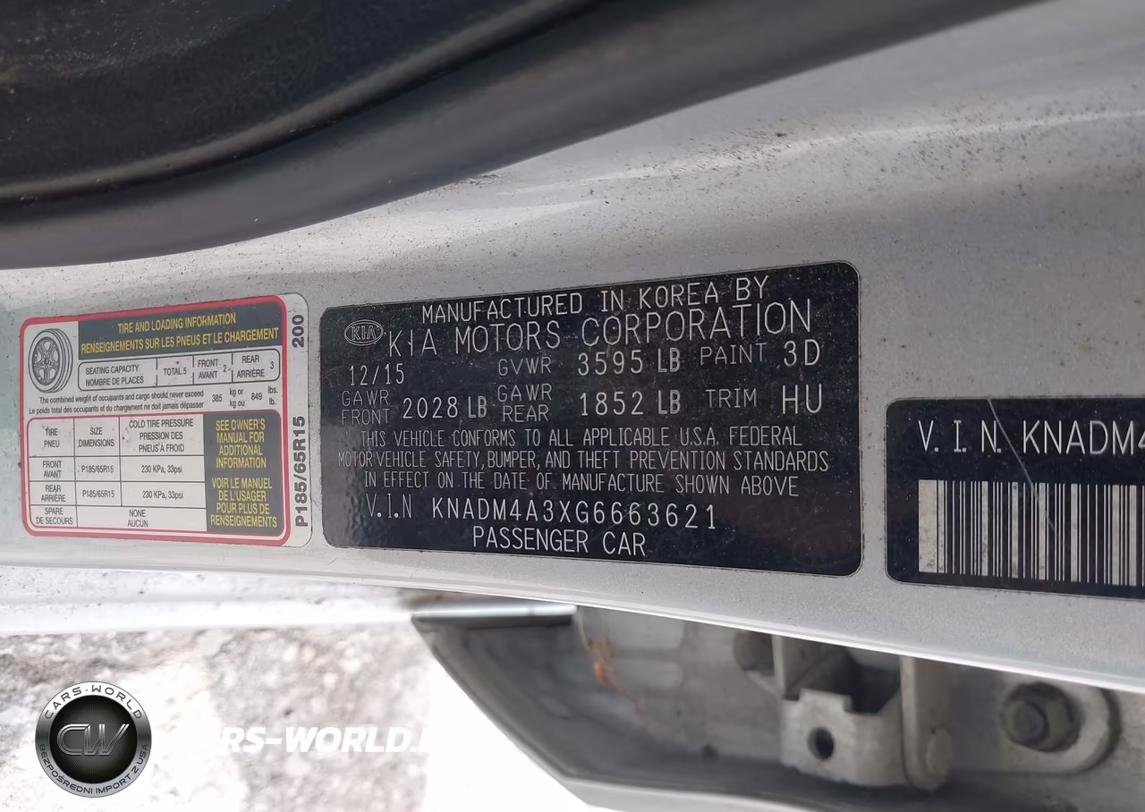 2016 Kia Rio Lx VIN:KNADM4A3XG6663621 - 9