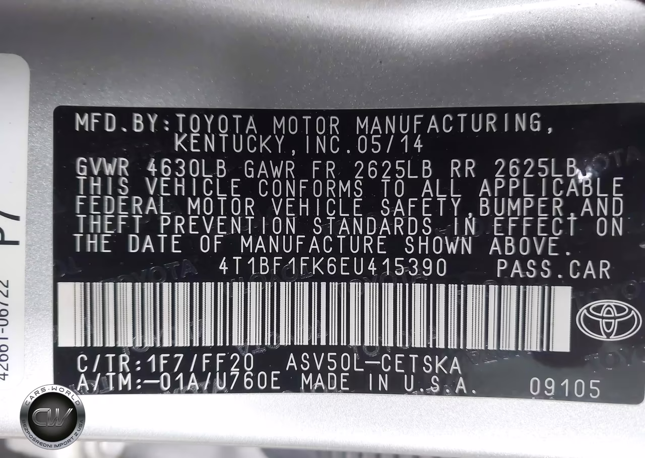 2014 Toyota Camry Se VIN:4T1BF1FK6EU415390 - 9