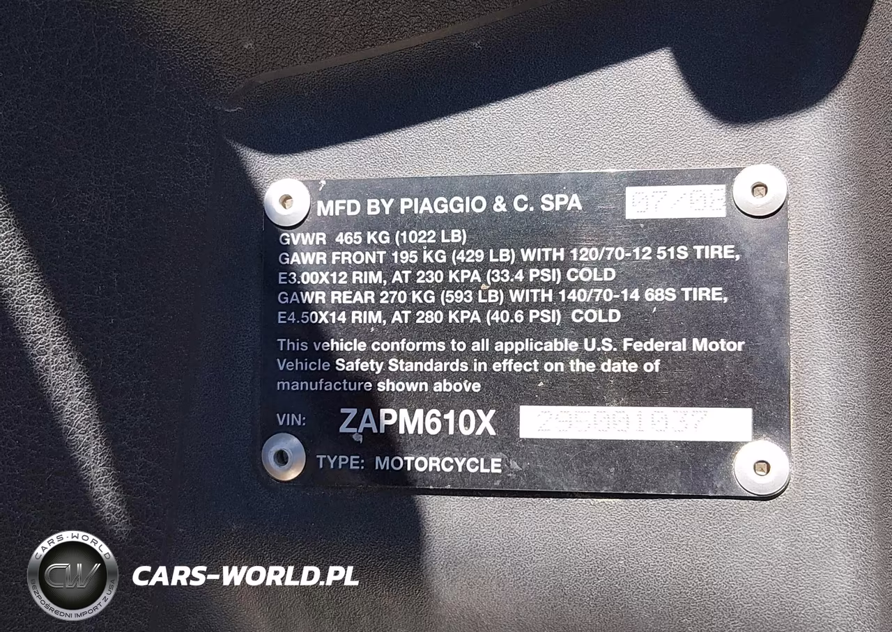 2009 Piaggio Mp3 500 VIN:ZAPM610X295001037 - 10