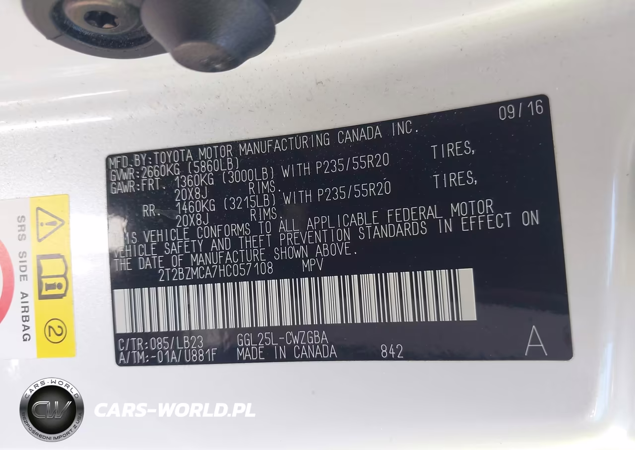 2017 Lexus Rx 350 VIN:2T2BZMCA7HC057108 - 9